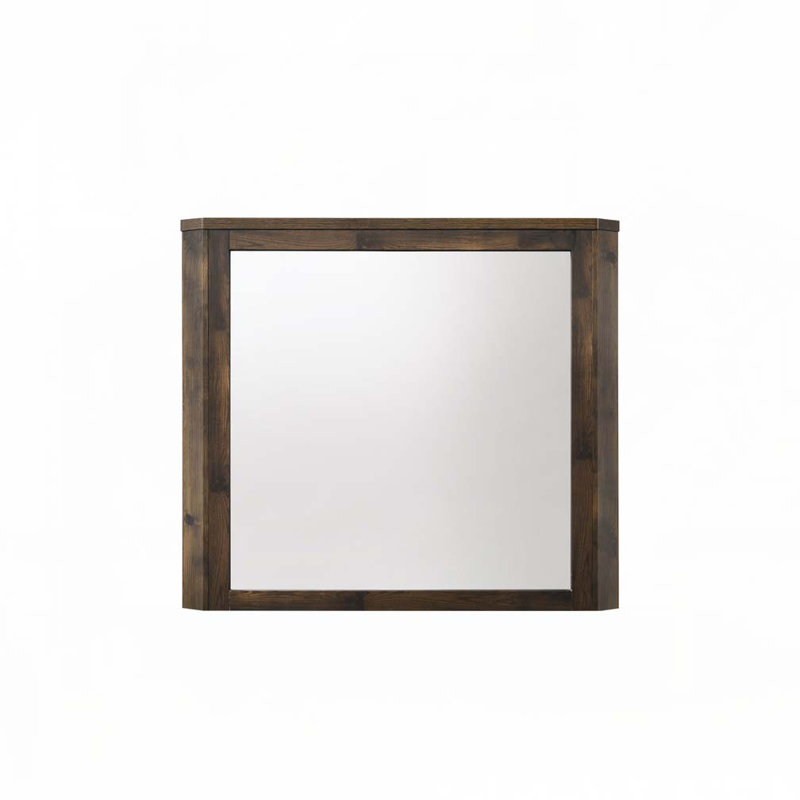 Miroir à finition noyer