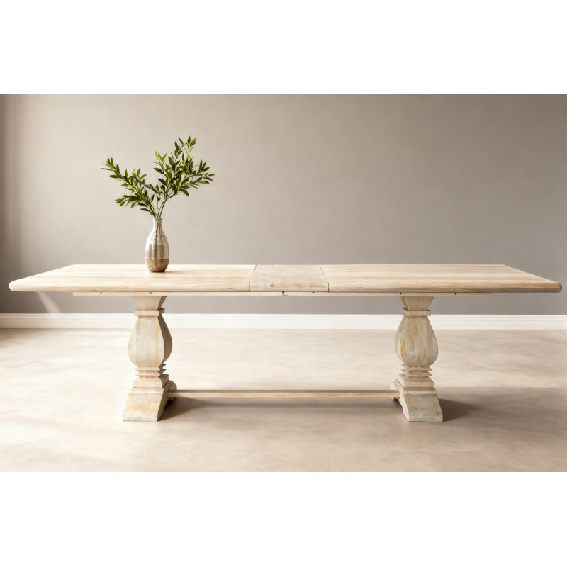 Benedict Extendable Dining Table – White Wash