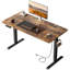 Bureau pour travailler debout électrique réglable en hauteur avec prises de courant intégrées, ports de charge USB et contrôle de la mémoire, bureau de bureau moderne avec finition grain de bois-1000760843-1000760842-1002144293