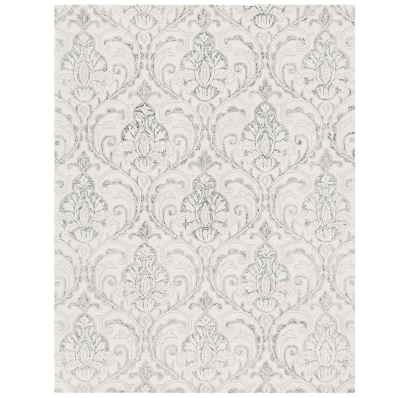 Hitchens Hand Tufted Wool And Cotton With Latex Ikat Rug, Rectangle 8' x 10'