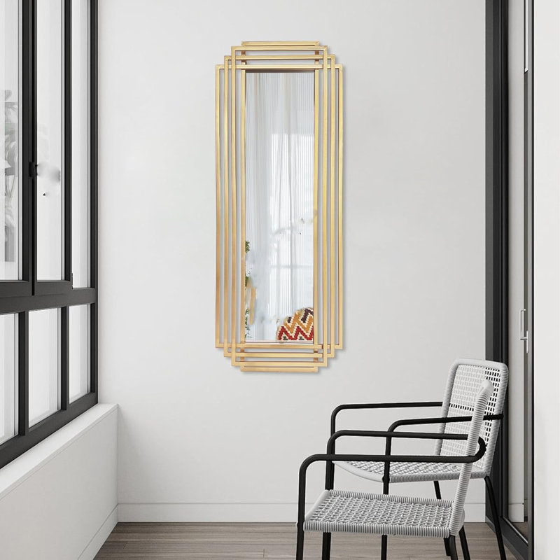 Large Rectangular Mirror, Gold