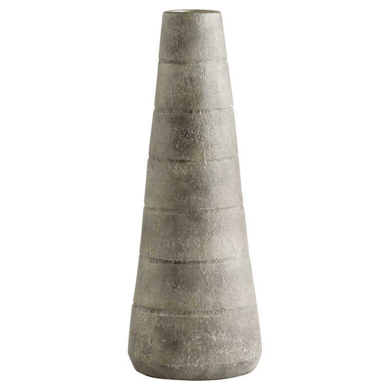 Thera Handcrafted Ceramic Table Vase, 19.5'' H x 7'' W x 7'' D, Gray