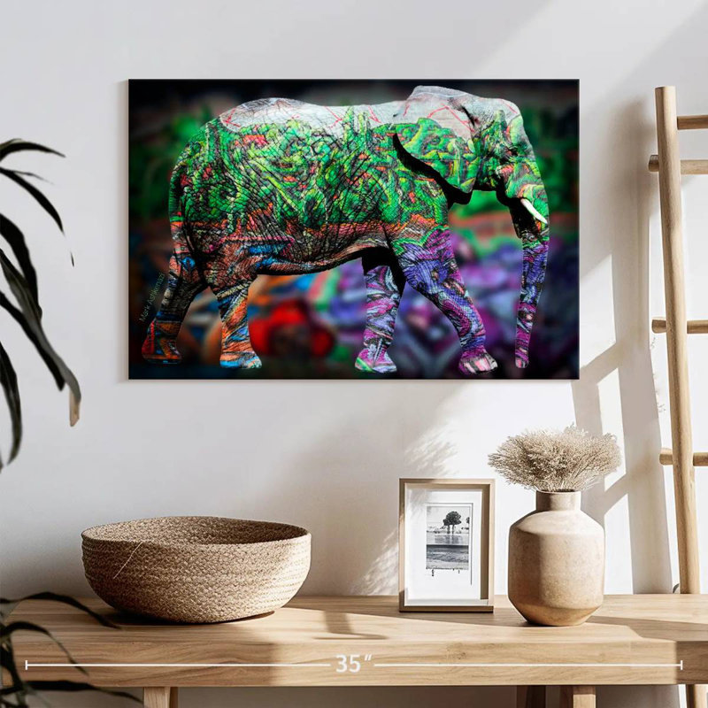 Elephant, 20" H x 30" W