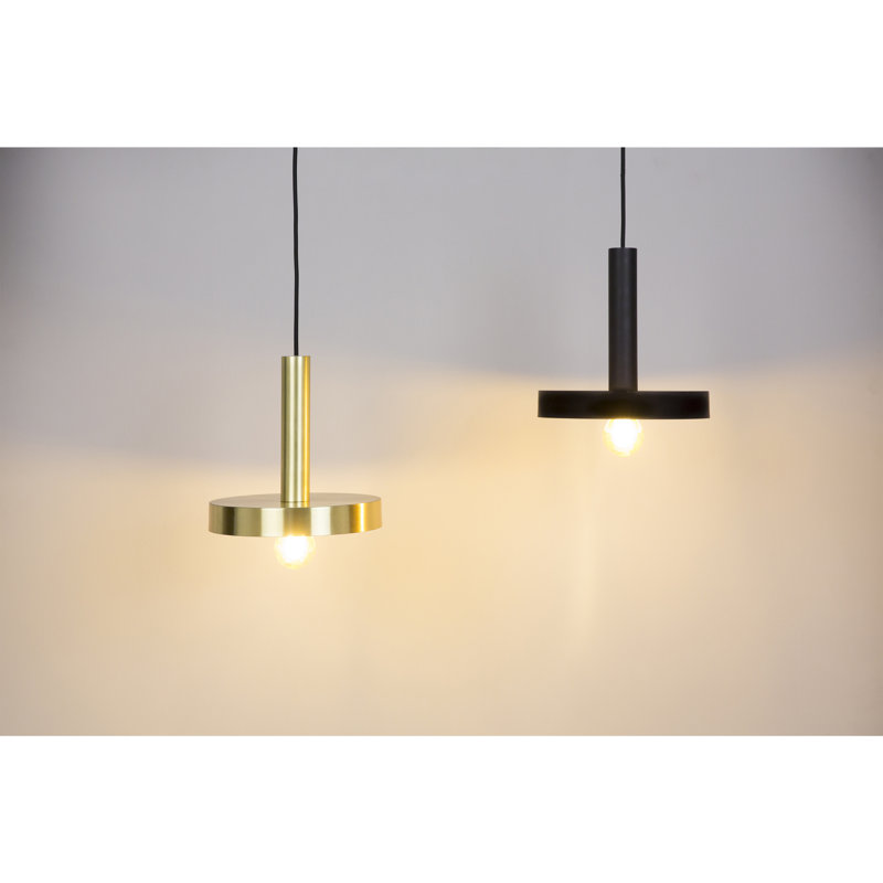 Hostetter 1 - Light Geometric Pendant, Satin Black/Gold