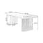 Bureau rectangulaire noir en bois massif + fer avec 3 tiroirs-90683905