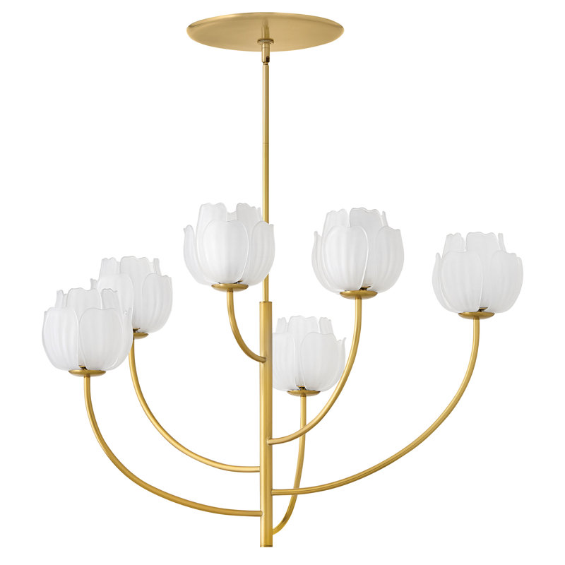 Fantine 6 - Light Chandelier, White