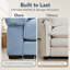 Canapé d'angle Cloud surdimensionné en forme de L avec pouf, revêtement en velours côtelé doux, assises profondes, design ergonomique, 6 coussins, montage facile, idéal pour les salons et les espaces de détente.