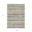 Tapis intérieur lavable rayé beige et gris 5 pi x 8 pi