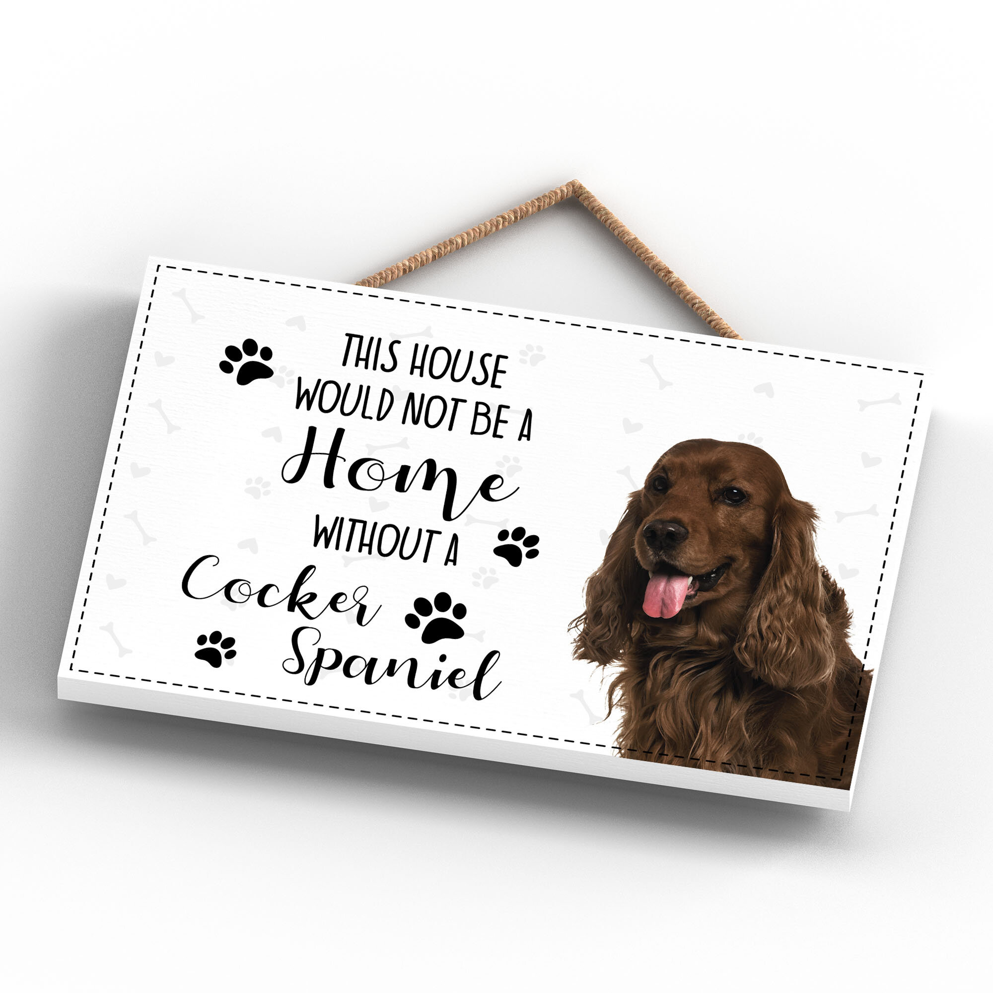 Happy Larry Ryalson Pets and Paws Brown Cocker Home Wall Décor