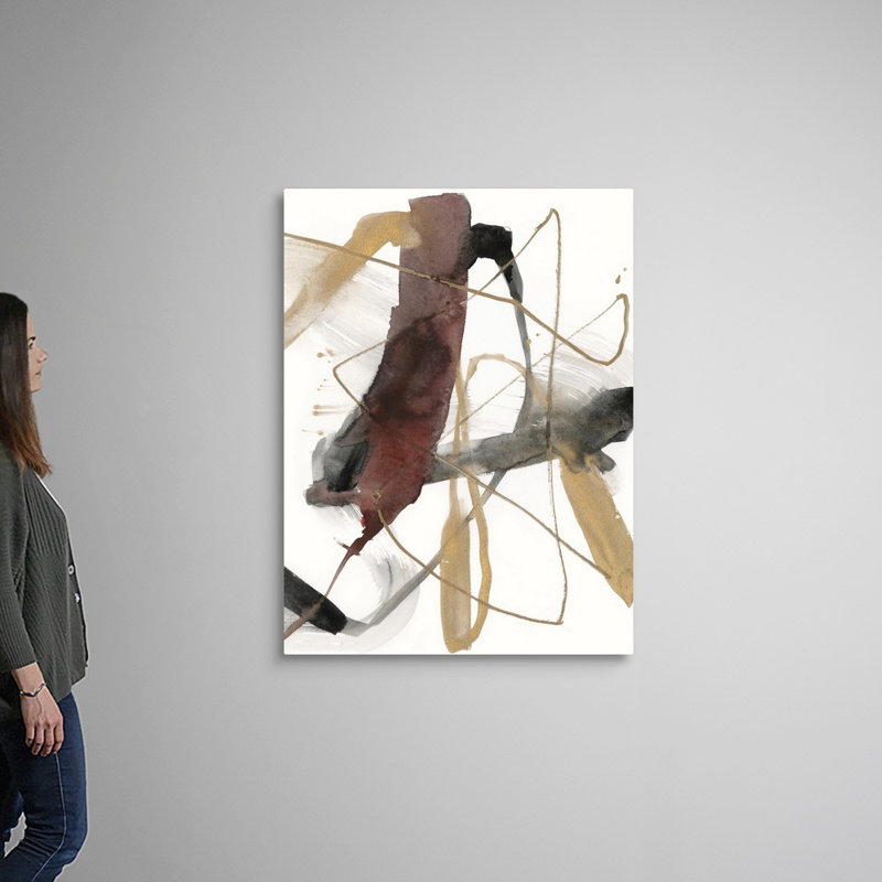 «Bourgogne Interjection II» par Jennifer Goldberger - reproduction d'art, Toile tendue, H 48 po x l 36 po x P 1,25 po