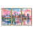 Toile avec cadre flottant or