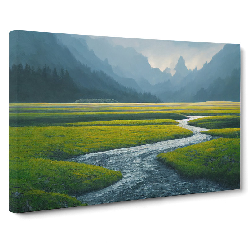 Forest River Path Vol.4 - Wrapped Canvas Print, 35cm H x 50cm W x 3cm D