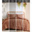 Lit double / grand - et édredon élégant en microfibre de couleur rouille-118638786-118638791