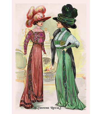 " Le Costume Royals: Ladies In Ostrich Feathered Hats "