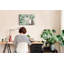 Wall Mounted cork board with print wall art notice boards decorative bulletin board ideas Plant leaves
