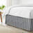 Shay Broad Ticking Stripe Gray Cotton Bedskirt-109715569-109715573