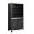 Extendable Trestle Dining Table With 6 Side Chairs Sideboard And Display Cabinet-1491073611