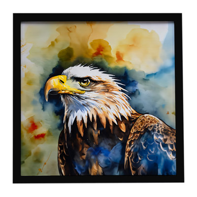 Aigle, impression sur métal encadrée