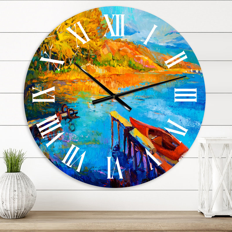 Horloge murale Sunset Lake, Surdimensionné