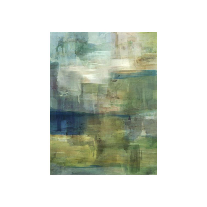 «Discovery IV» par Elle Youngstrom - peinture sur toile, H 32 po x l 24 po, Couche de verre