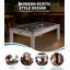 Table de billard de 2,13 m (7 pieds) pour les amateurs de sport – Table de billard de 213 cm (84 pouces), tapis noir, finition bois gris rustique – Design classique et robuste pour la maison, la salle de jeux, le bureau ou le garage – Noir, table seule-136158551