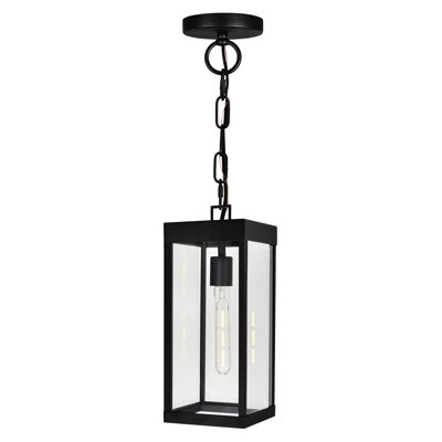 Urmia7" Wide 1-Light Outdoor Ceiling Light for Porch, Entryway, Garage – Black Finish – Compact Exterior Flushmount