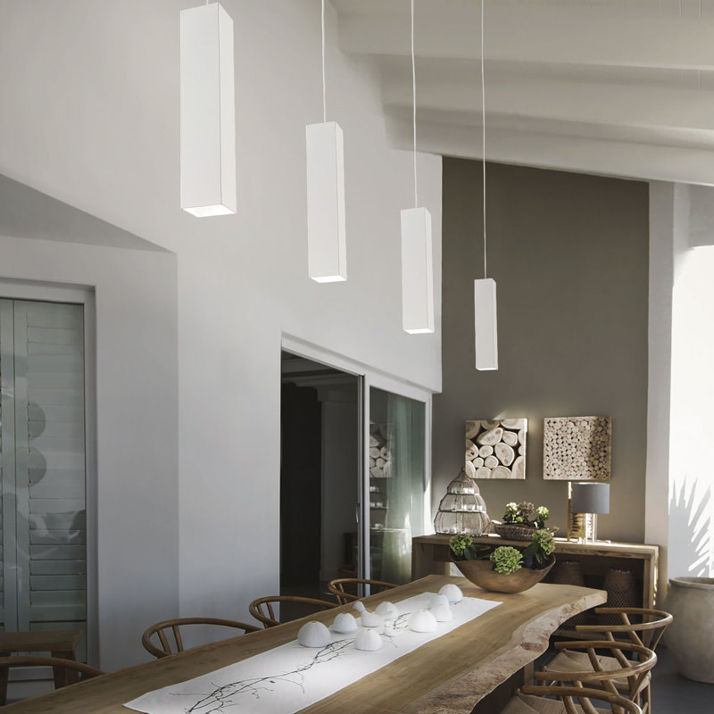 Straughter 1 - Light Cylinder Pendant, White