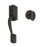 Camelot Lower Half Handleset with Siena Door Knob (Deadbolt Sold Separately)