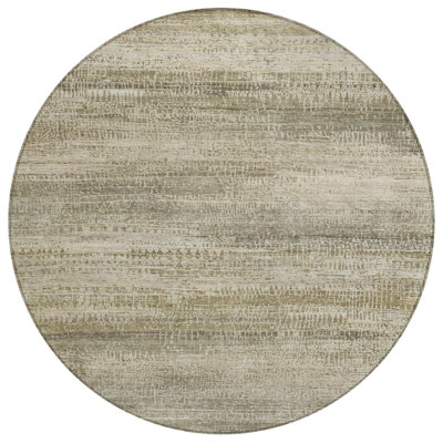 Machine Washable Indoor/Outdoor Xhevrie Taupe Rug