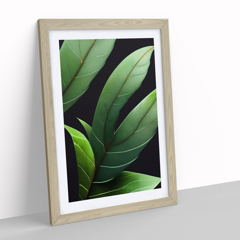 Flowing Leaves - Single Picture Frame Painting, Oak, 34cm H x 25cm W x 2cm D