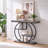41.3" Industrial Sofa Console Table With 2-Tier Storage Shelves-335230748