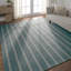 Striped Area Rug in Gray/Beige-1608644003