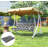  Waterproof Outdoor Bench Cushion Set With Backrest 40"X40"X4", Patio Seat Cushion For Lounger, Swing & Hammock, All-Weather High-Density Foam Outdoor Cushion For Garden Porch Poolside,Floral-1395666265-1395666267