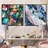 Techno Matrix Futuristic Dreams Edm Pattern - Abstract Collages Square Collage Set Of 2-101849548-101849549