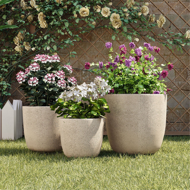 Ensemble de pots de fleurs U_Style, Beige