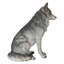 Statue de loup assis