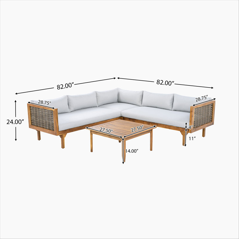 Ensemble de conversation modulaire avec coussins imperméables - Ensemble de canapés d'extérieur de qualité supérieure (coussins)