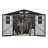 Outdoor Storage Shed, 8X8  Protective Film, Four Daylight Windows Lockable Doors,A Practical And Thoughtful Gift-123794604-123794603
