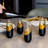 9 oz. Modern Black Gold Champagne Flutes