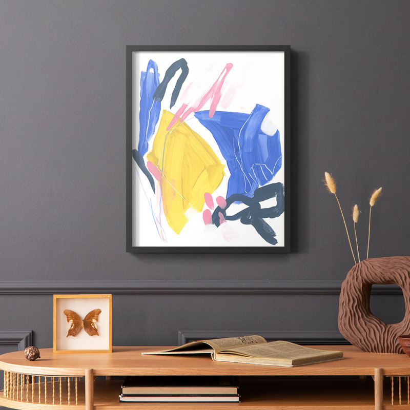 Feedback Loop I Framed Print - Solid Wood, Black, 14" H x 11" W