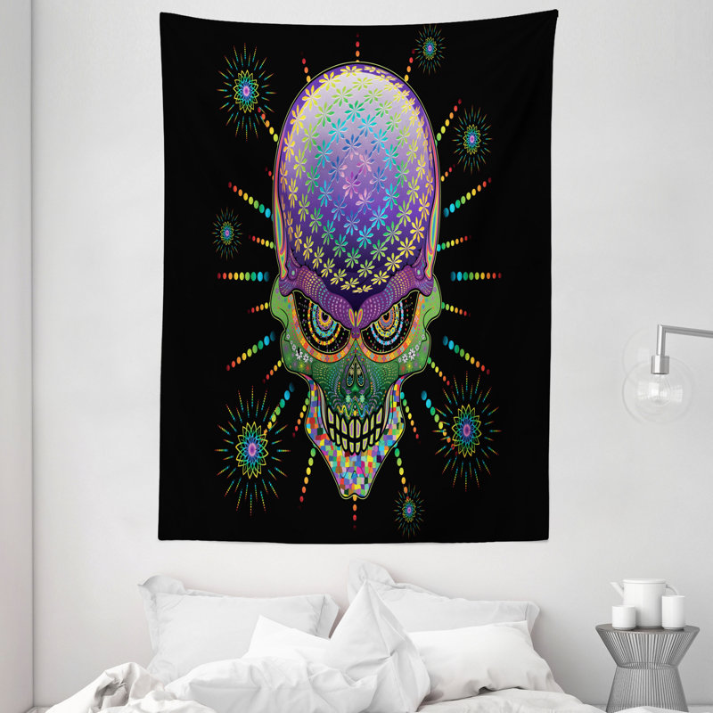 Tapisserie psychédélique en polyester, H 80 po x l 60 po