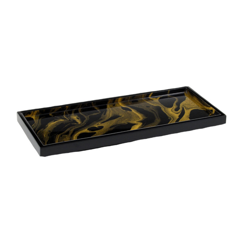 Plateau d'accessoires de salle de bain long