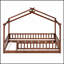 Structure de lit en bois avec clôture de sécurité, idéale pour les enfants et les adolescents, conception durable et esthétique-1090697382-1090697381