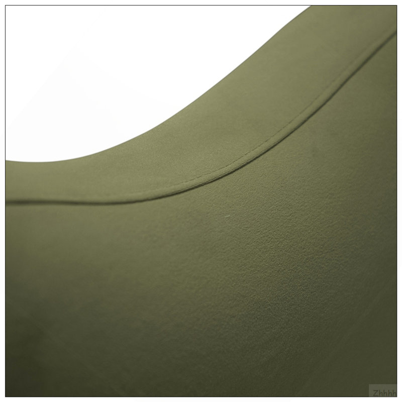 Mobilier de chambre à coucher en bois de chignon rond vert olive
