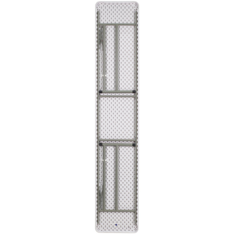 Powder Coated Gray Metal Rectangular Folding Table