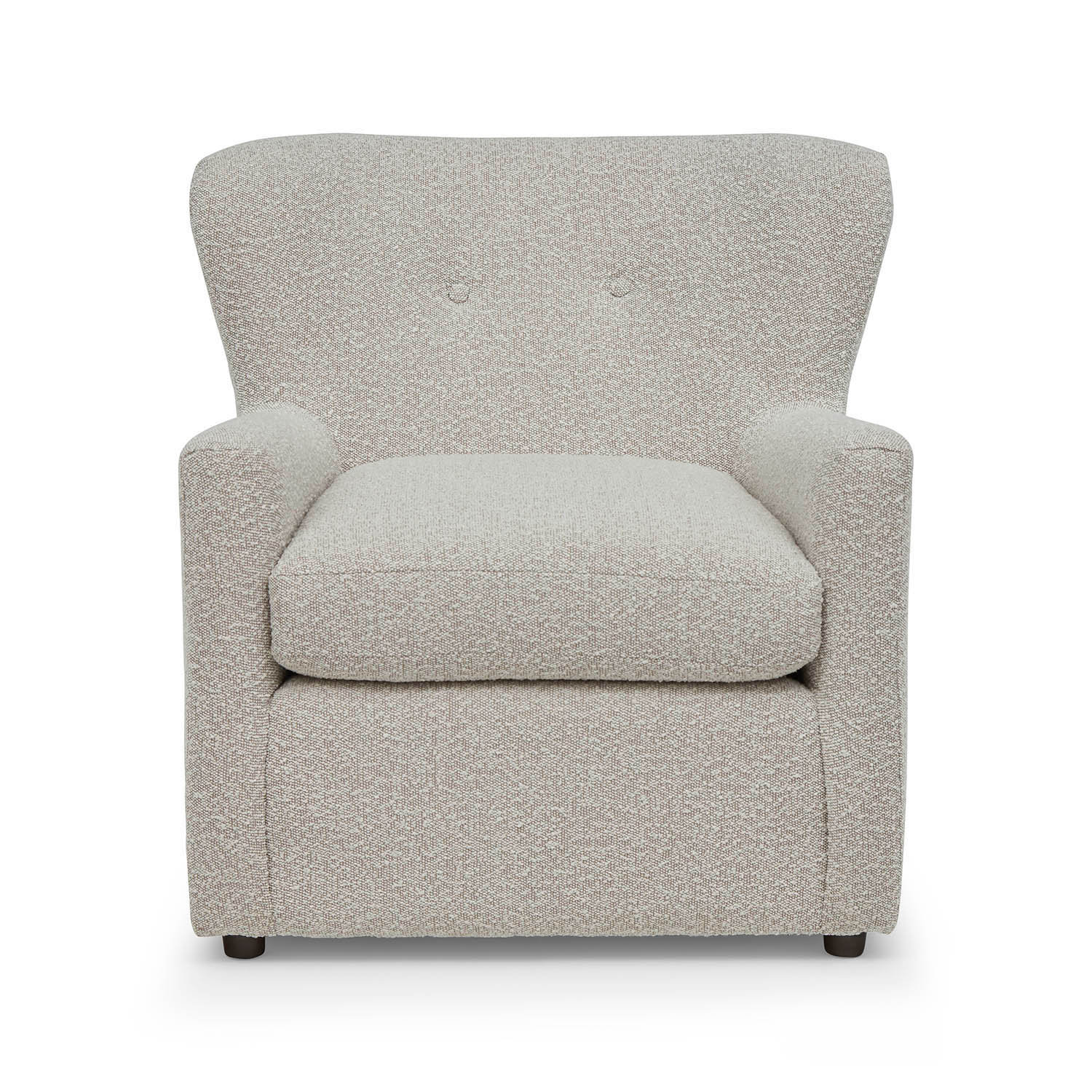 Bendigo Upholstered Wingback Chair, Ivory Boucle