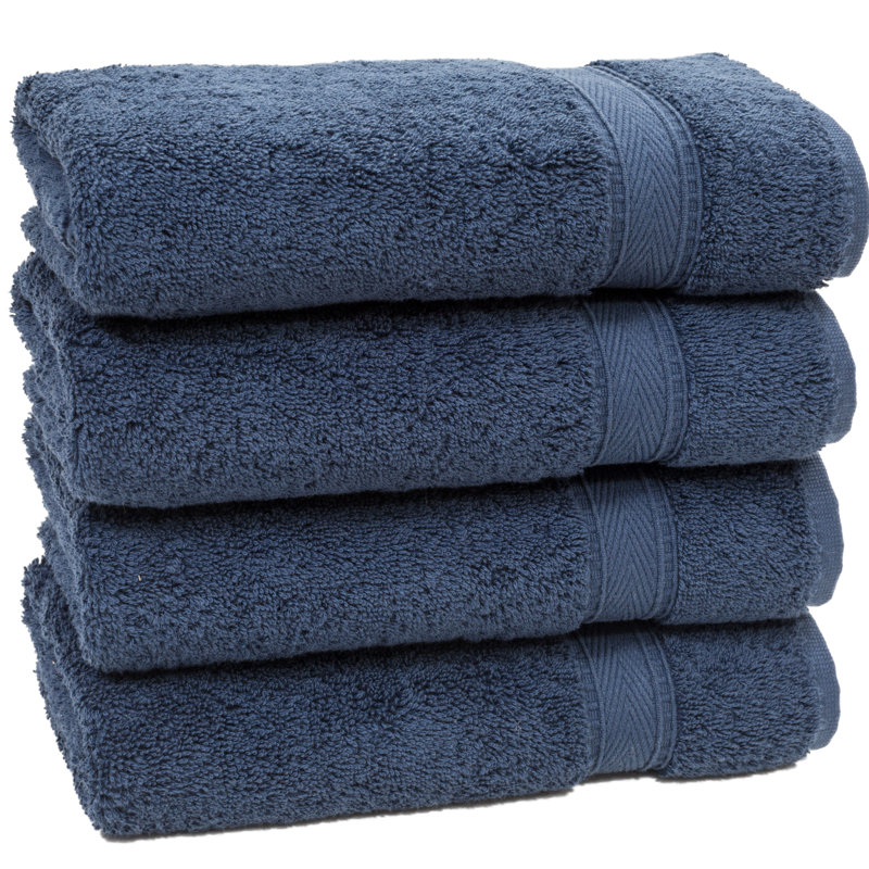 Sinemis Turkish Cotton Hand Towels, Navy