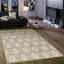 Tapis géométrique gris / jaune en laine noué à la main-16517073