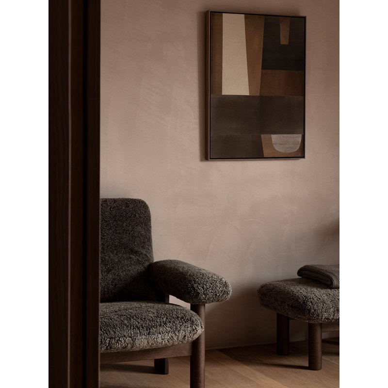 Brasilia Lounge Chair, Sheepskin Root, Walnut