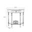 Console demi-cercle en bois massif noir-273260989